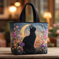 Katze in der Blütennacht — gesteppter Shopper