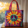 Sonnenblume, warmes Leuchten — gesteppter Shopper