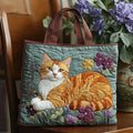 Rote Katze — Handwerklich gesteppte Tasche