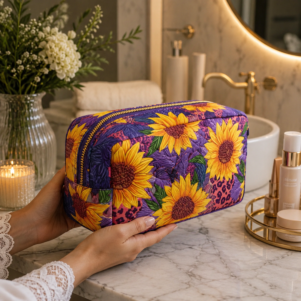 Sonnencharme — gesteppte Kosmetiktasche