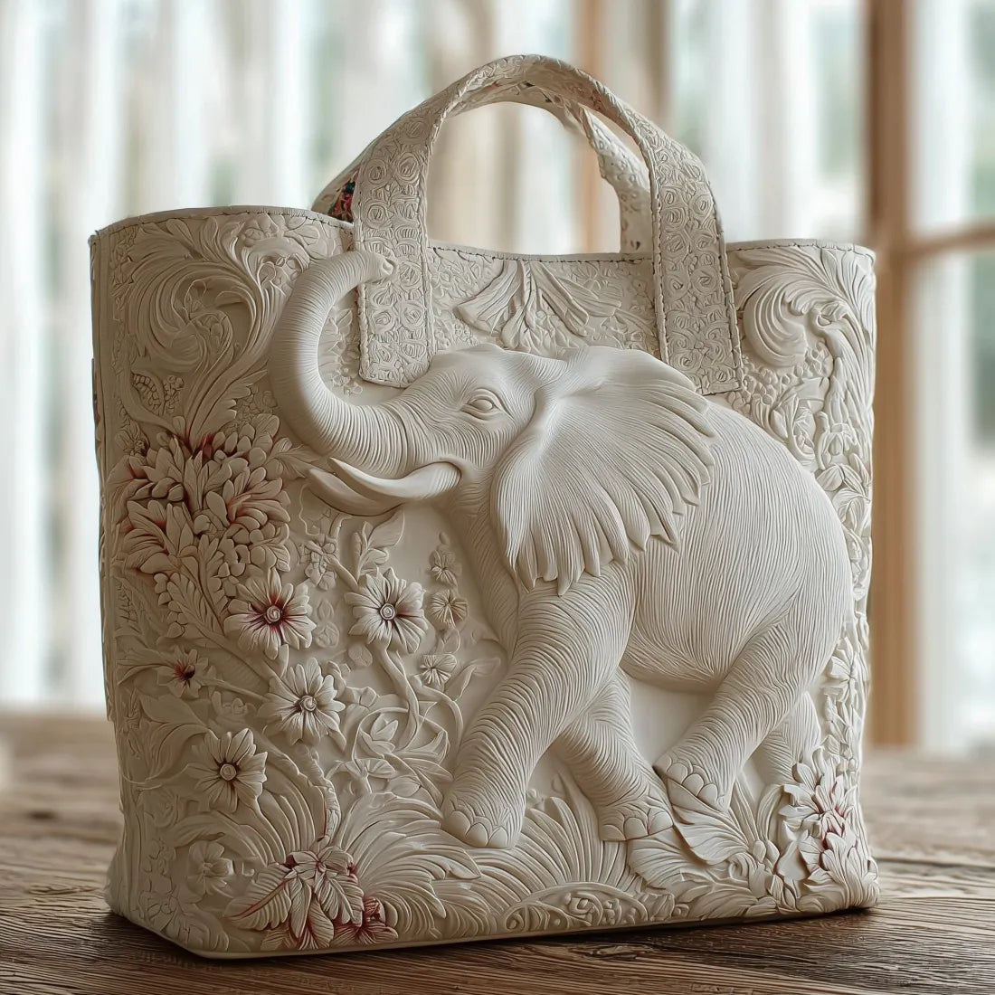 Elefant — handwerklich gesteppte Tasche