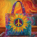 Goldene Sonnenblume — gesteppter Shopper