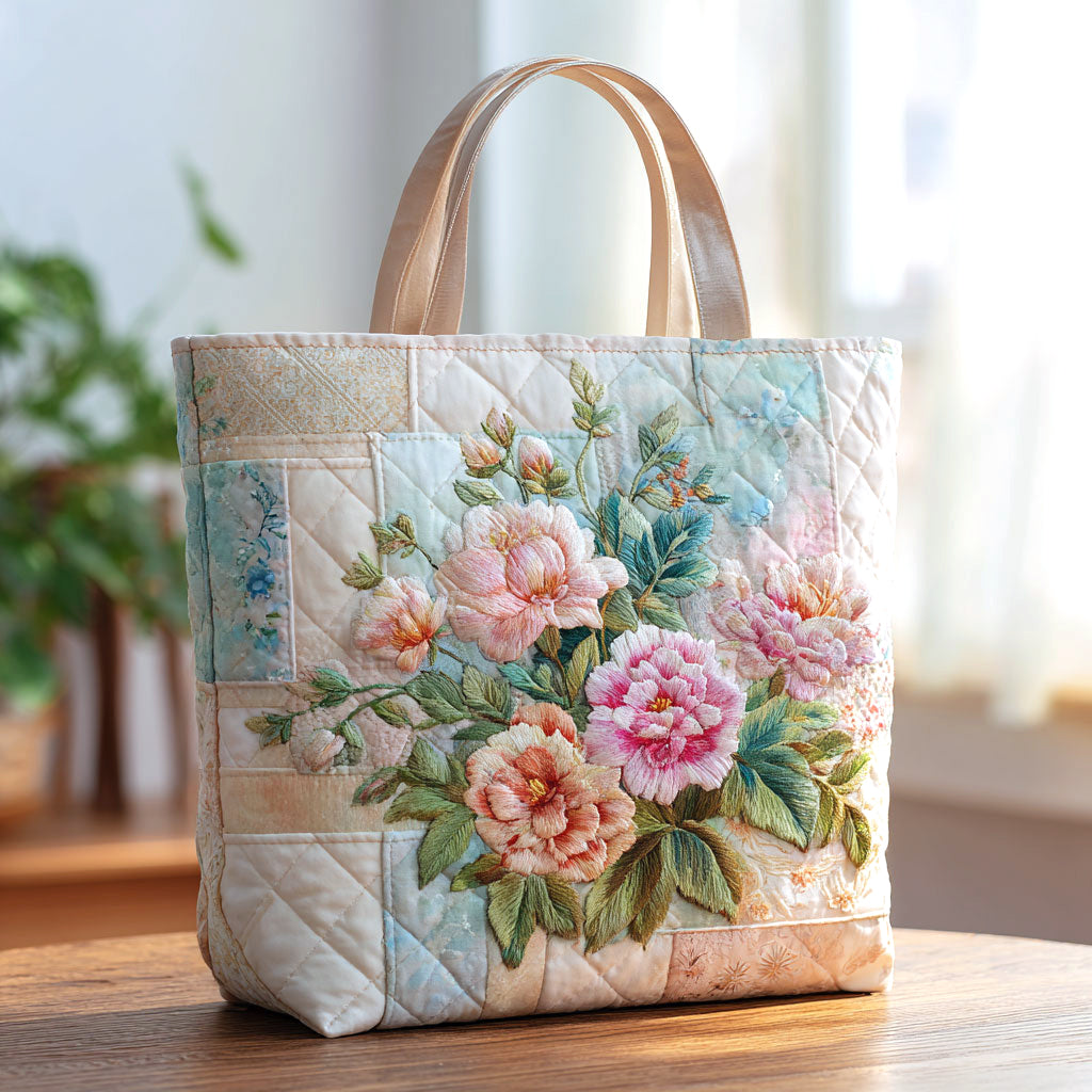 Blume in voller Blüte — Gesteppter Shopper