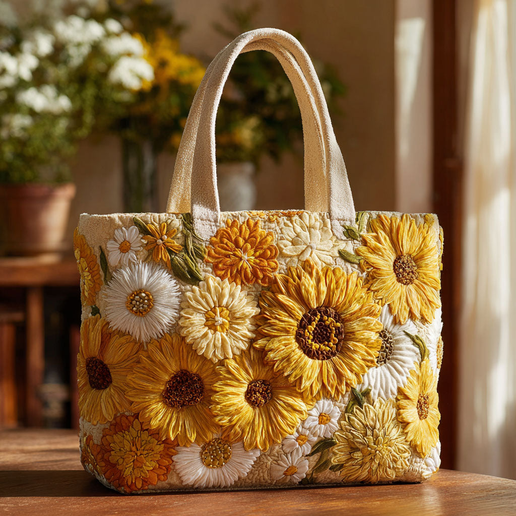 Sonniger Garten — gesteppter Shopper