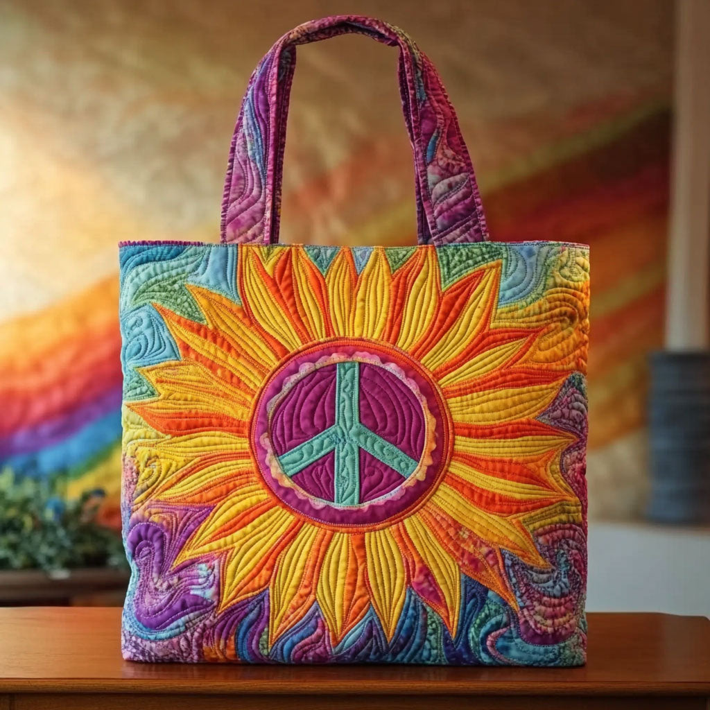 Sonnenblume, freie Seele — gesteppter Shopper