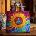 Sonnenblume, frohes Herz — gesteppter Shopper