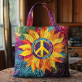 Sonnenblume, klarer Geist — gesteppter Shopper