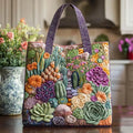 Sukkulentengarten — Handwerklich gesteppte Tasche