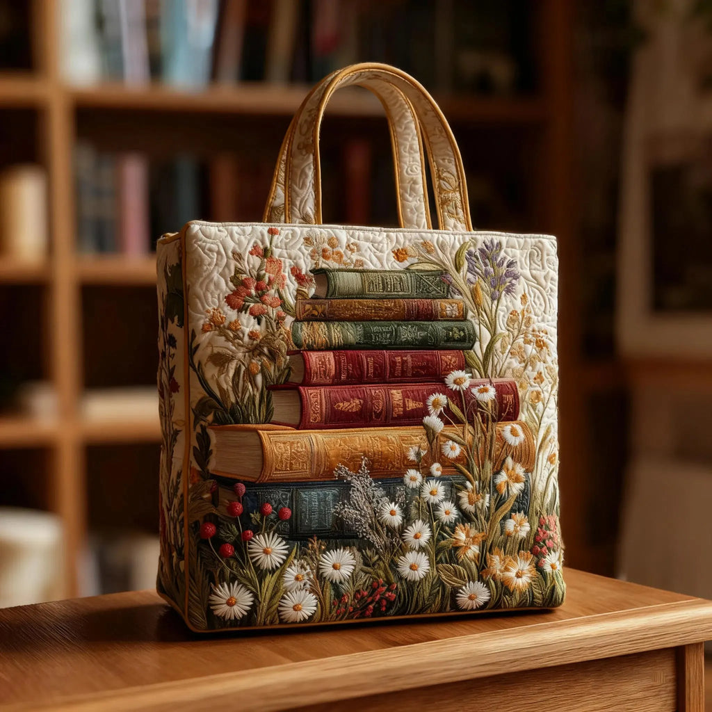 Blütenmuster — Handwerklich gesteppte Tasche