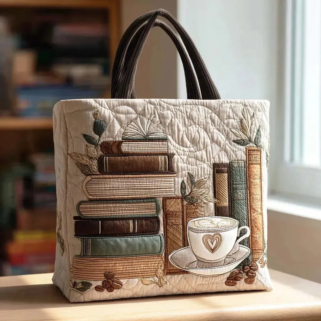 Kaffee und ein Kapitel — Handwerklich gesteppte Tasche