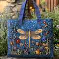 Goldene Libelle — Handwerklich gesteppte Tasche