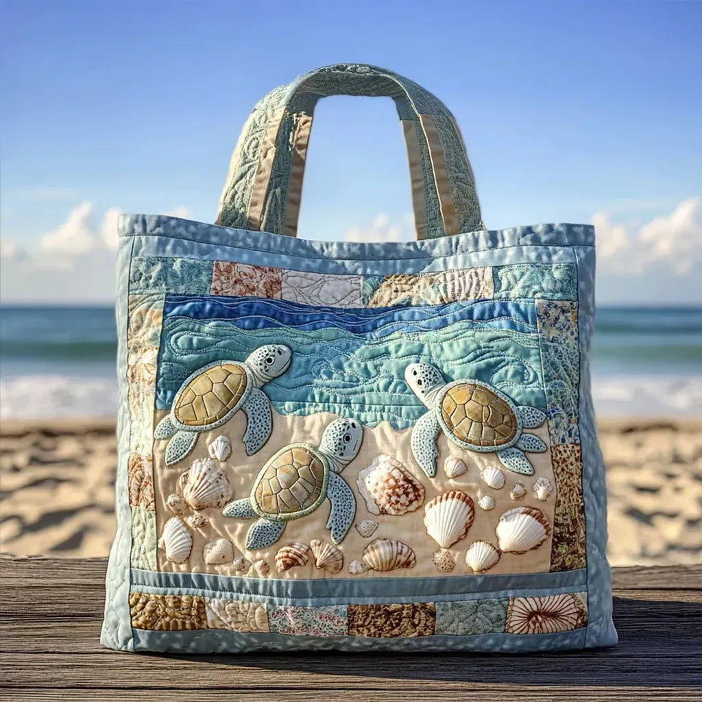 Meeresschildkröten — Handwerklich gesteppte Tasche
