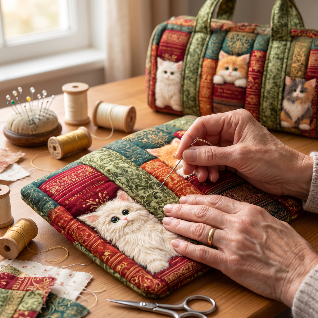 Katzenkapitel — gesteppter Weekender