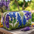 Blume aus Licht — Gesteppte Kosmetiktasche