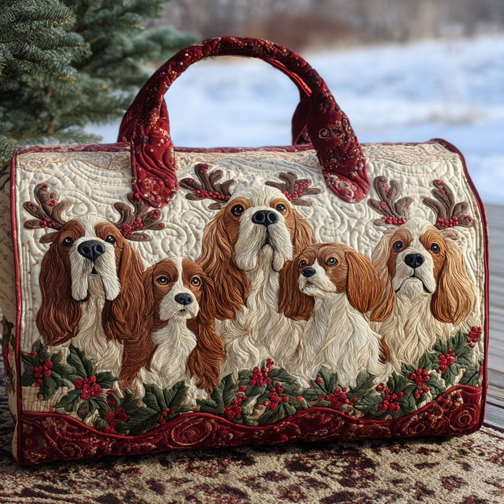 Weihnachts-Spaniel — gesteppter Weekender
