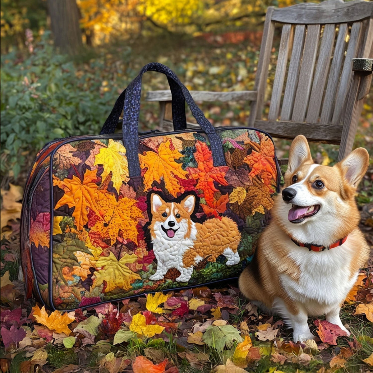 Corgi im frischen Wind — gesteppter Weekender