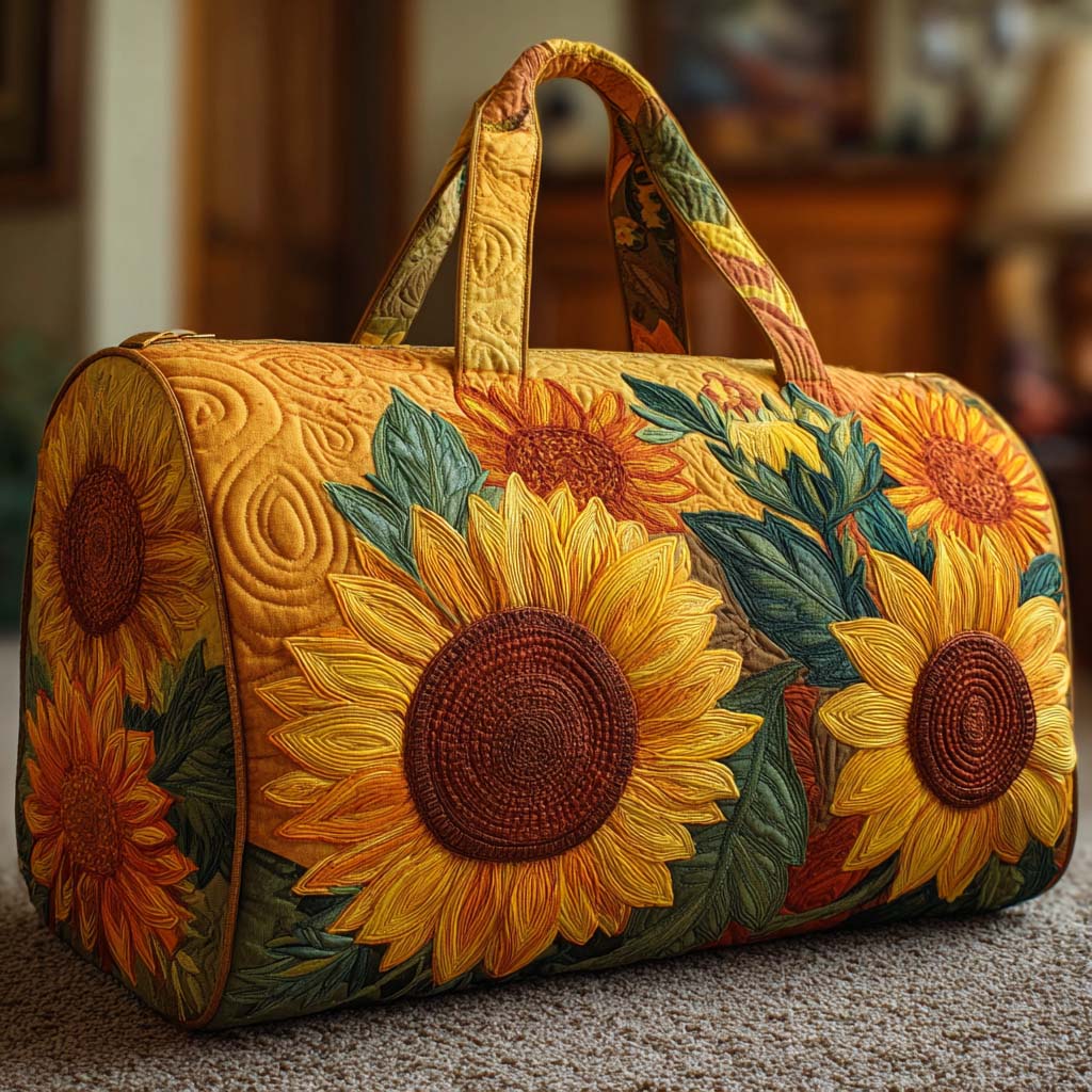 Fröhliche Blüte — gesteppter Weekender