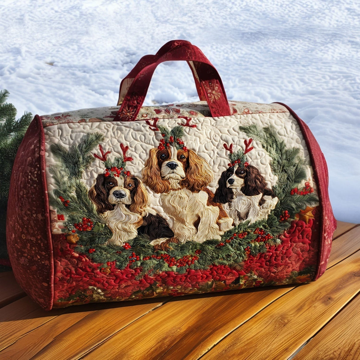 Glücklicher Spaniel — gesteppter Weekender
