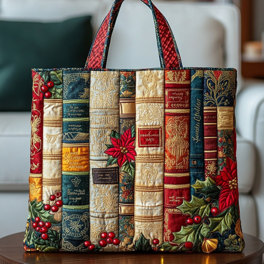 Weihnachtsbücher — Gesteppter Shopper