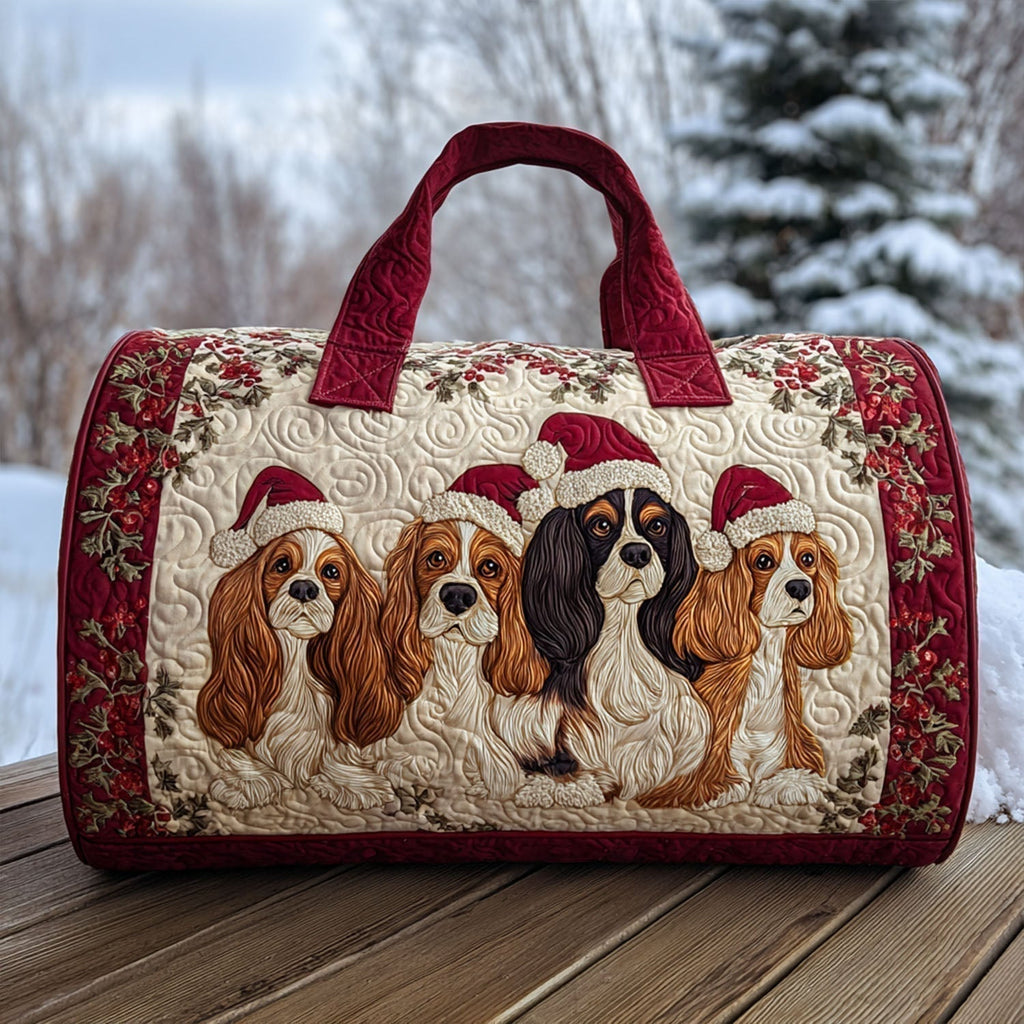 Spaniel mit Stechpalme — gesteppter Weekender