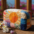 Faule Sonne — gesteppte Kosmetiktasche