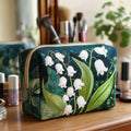 Lilien-Grazie — gesteppte Kosmetiktasche