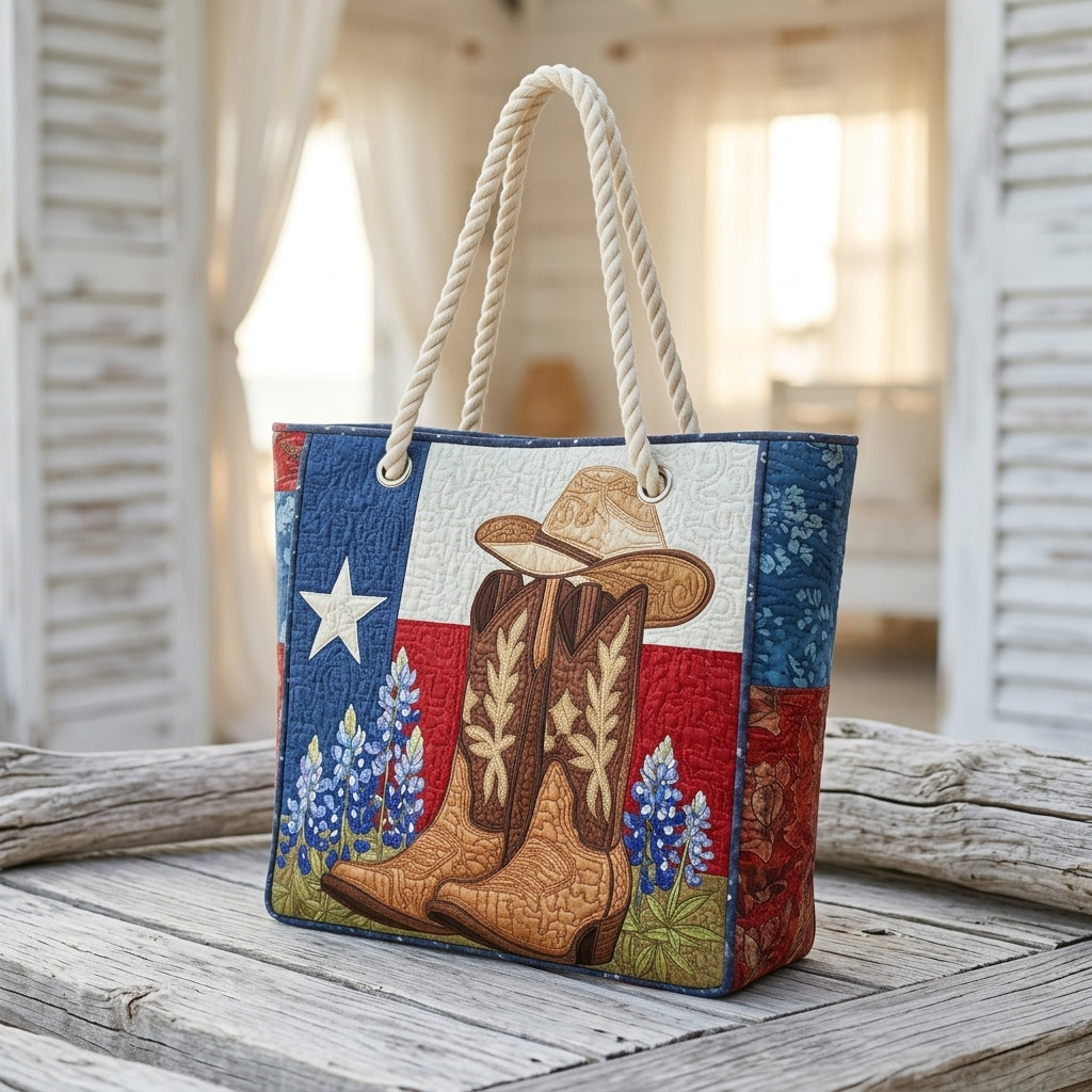 Stolz von Texas — handwerklich gesteppte Strandtasche