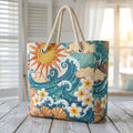 Warmer Halo — handwerklich gesteppte Strandtasche