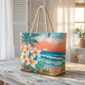 Tropischer Geist — handwerklich gesteppte Strandtasche