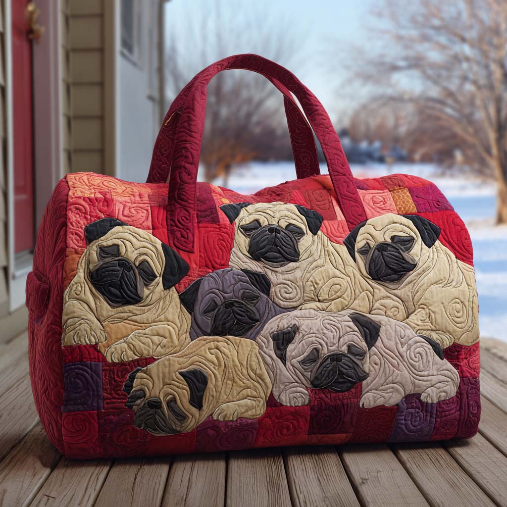 Schmuse-Mops — gesteppter Weekender