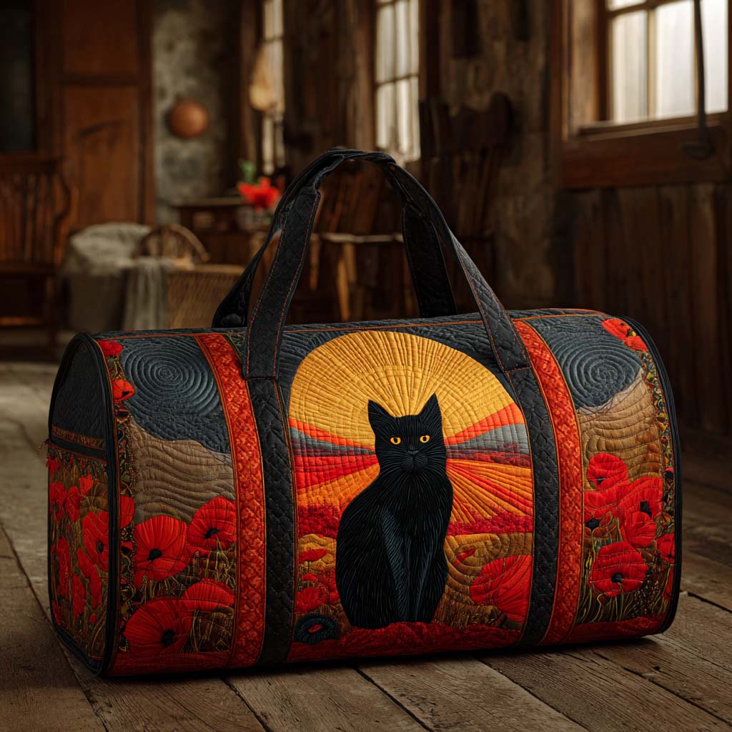 Katze bei Sonnenuntergang — gesteppter Weekender