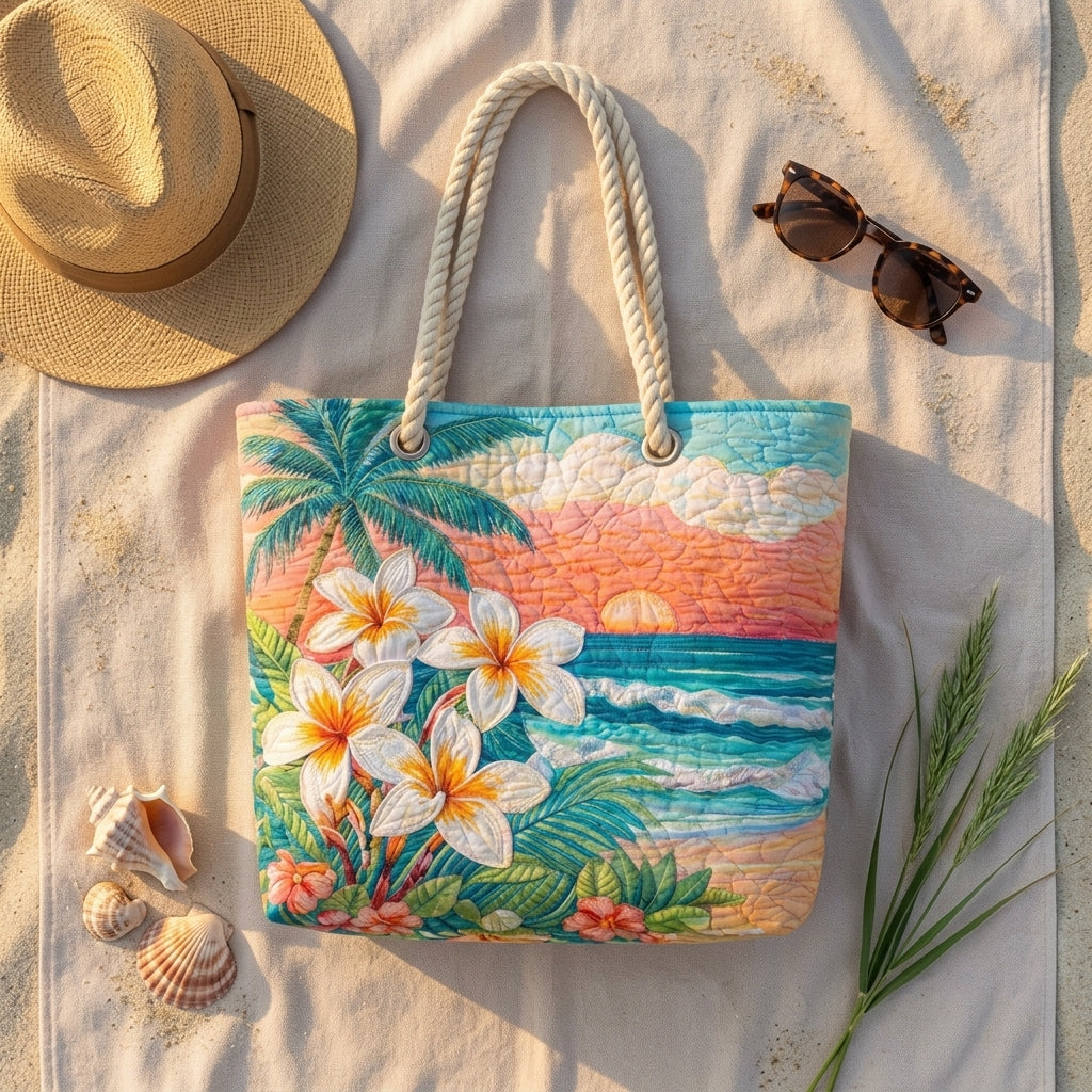 Tropischer Geist — handwerklich gesteppte Strandtasche