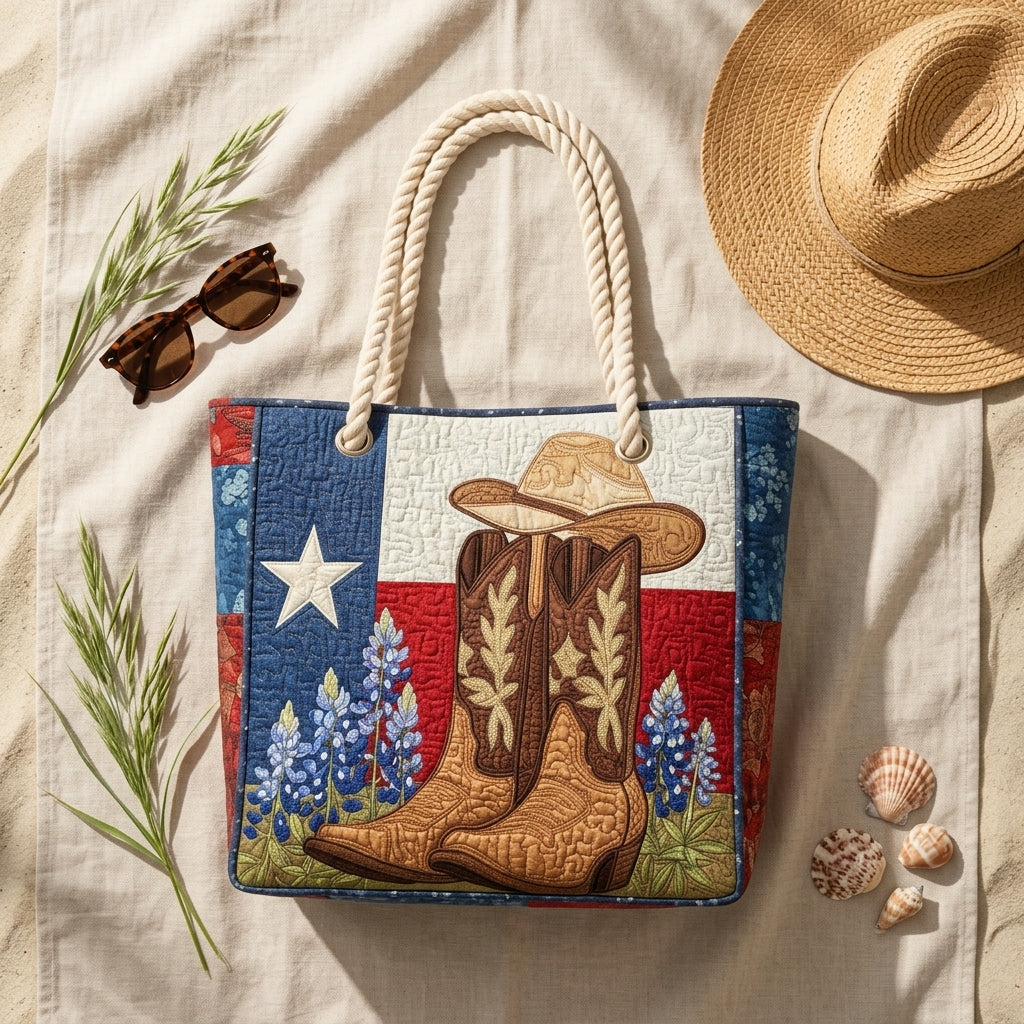 Stolz von Texas — handwerklich gesteppte Strandtasche