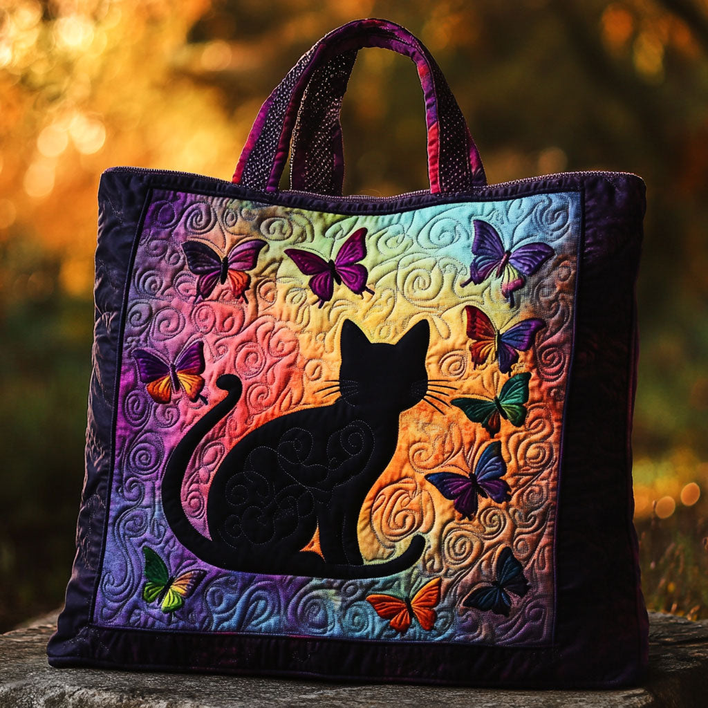Katze mit ruhigem Herzen — gesteppter Shopper