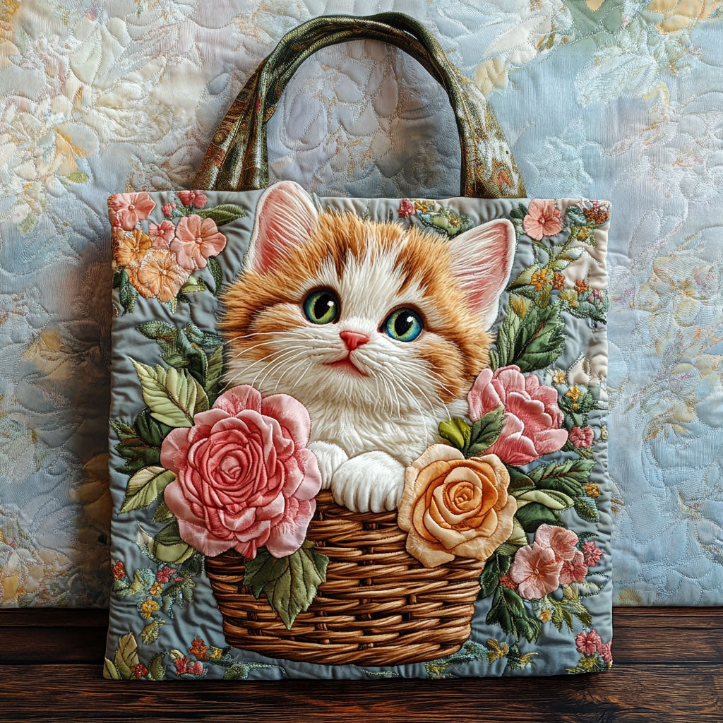 Kätzchen in voller Blüte — Gesteppter Shopper