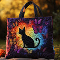 Katze mit Schmetterlingswunsch — Gesteppter Shopper
