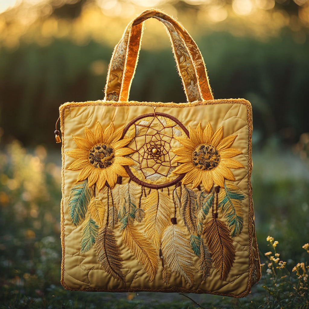 Traumfänger im Sonnenlicht — gesteppter Shopper