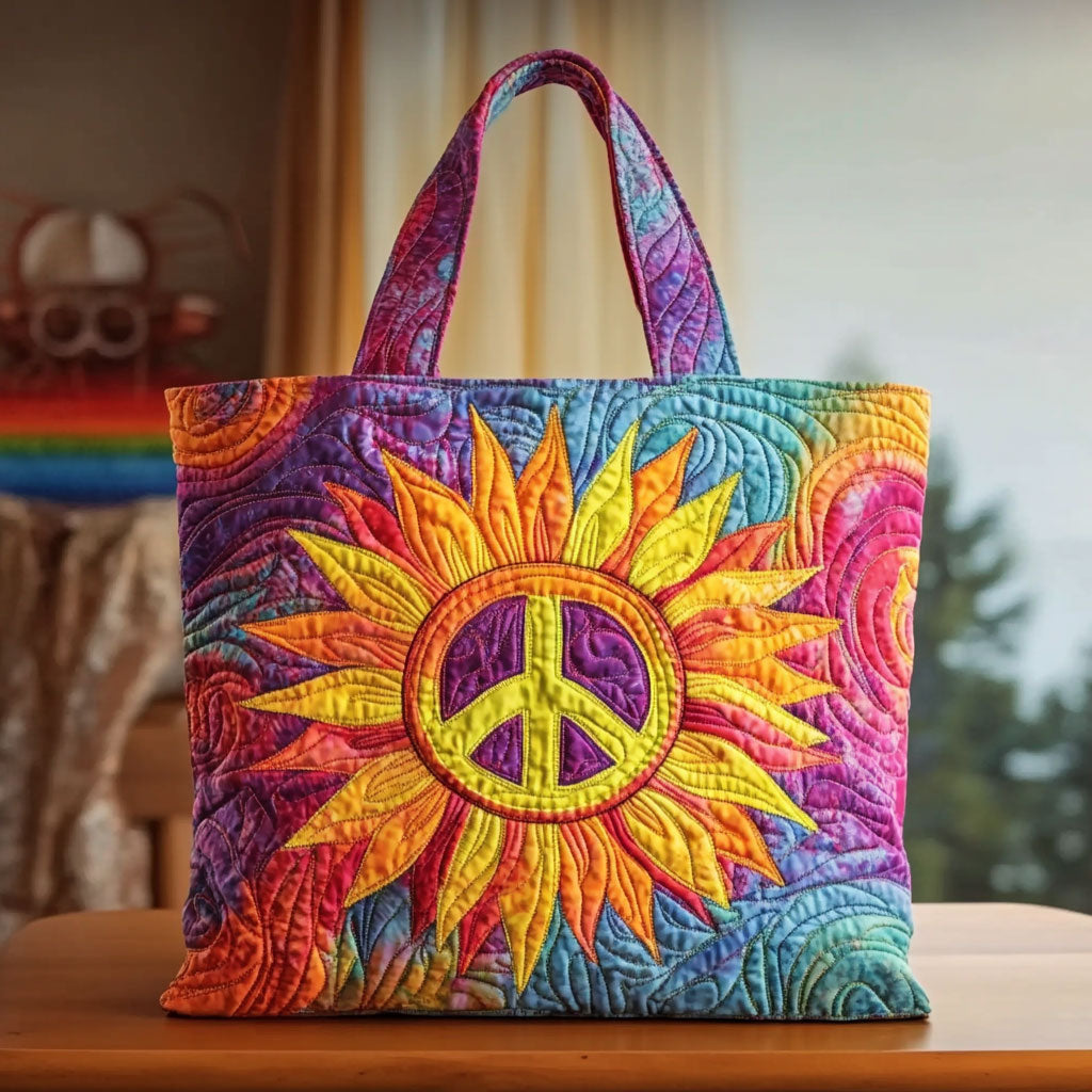 Sonnenblume im Licht — gesteppter Shopper