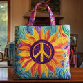 Sonnenblume, strahlender Frieden — gesteppter Shopper