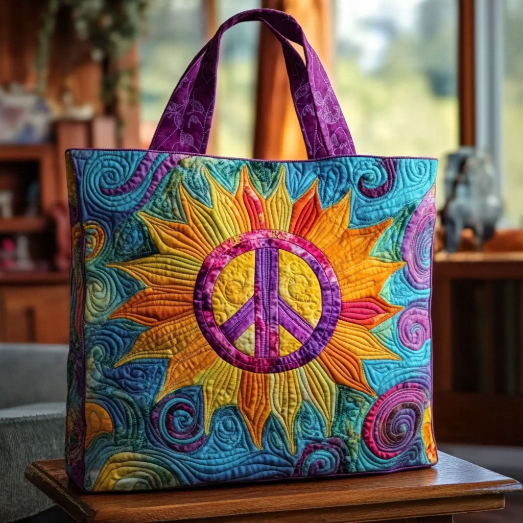 Sonnenblume, Seelenglanz — gesteppter Shopper