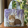 Schnurrhaare im Lavendel — gesteppter Shopper