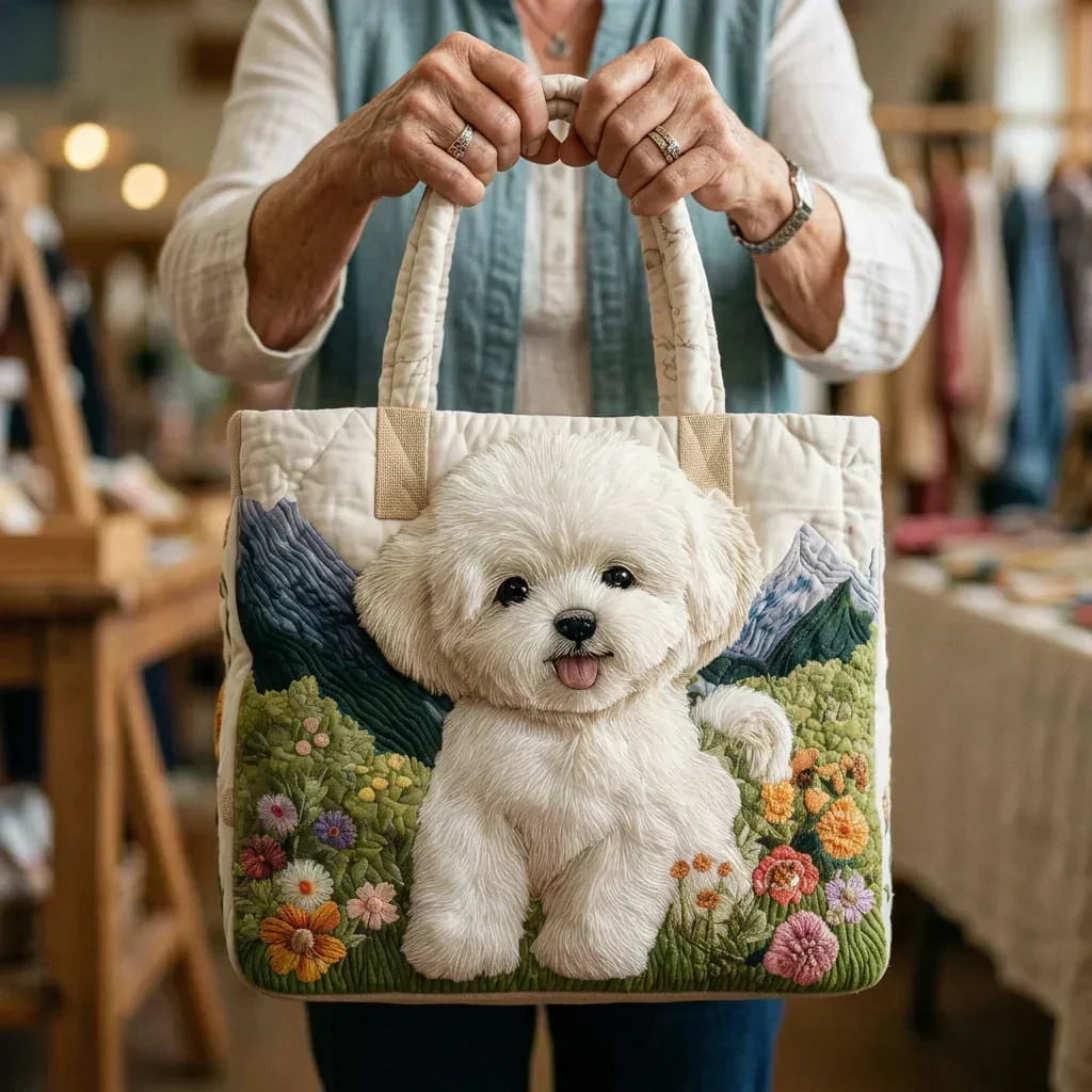 Verzauberter Hund — Handwerklich gesteppte Tasche
