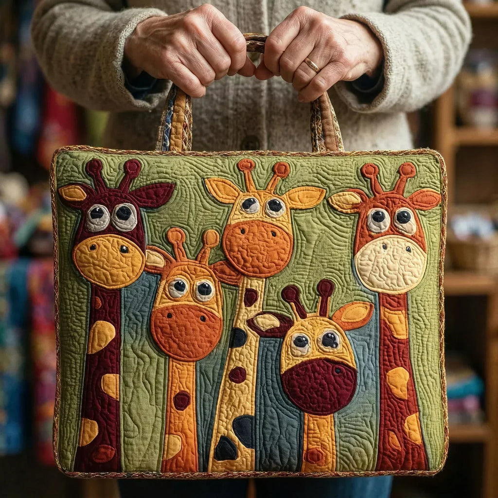 Giraffe — Handwerklich gesteppte Tasche