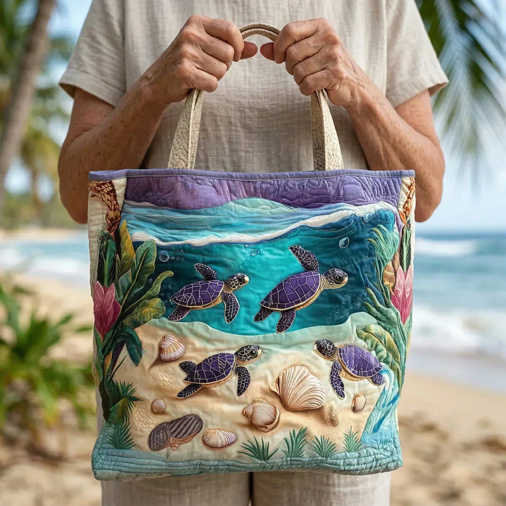 Geist der Lagune — handwerklich gesteppte Tasche